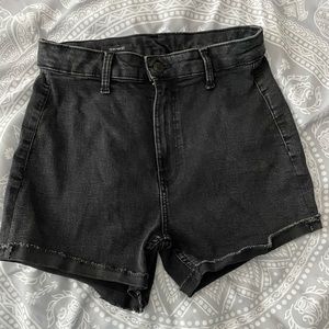 High waisted denim shorts!